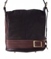 Kožené kabelka batôžtek Genuine Leather 6010 čierna