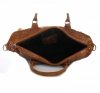 Kožené kabelka kufrík Genuine Leather ryšavá 1175