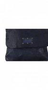 Kožené kabelka listonoška Genuine Leather tmavo modrá L5127