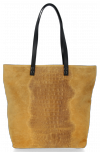 Kožené kabelka shopper bag Vittoria Gotti horčicová V2380