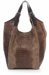 Kožené kabelka shopper bag Vera Pelle zemitá 9551