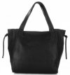 Kožené kabelka shopper bag Genuine Leather čierna 5157