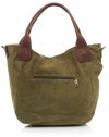 Kožené kabelka univerzálna Genuine Leather zelená 811746