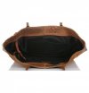 Kožené kabelka kufrík Genuine Leather ryšavá 80042