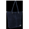 Kožené kabelka shopper bag Vittoria Gotti tmavo modrá VG41
