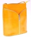 Kožené kabelka listonoška Genuine Leather žltá 208
