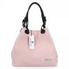 Kožené kabelka shopper bag Vittoria Gotti púdrová ružová V80047