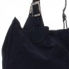 Kožené kabelka shopper bag Genuine Leather 605 tmavo modrá