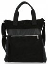 Kožené kabelka shopper bag Roberto Ricci čierna 012