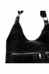 Kožené kabelka univerzálna Genuine Leather čierna 8309