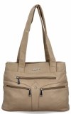  Dámská kabelka shopper bag Hernan tmavo béžová 8006