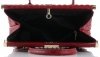 Kožené kabelka kufrík Genuine Leather červená 7727