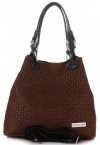 Kožené kabelka shopper bag Vittoria Gotti hnedá V80047