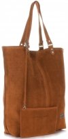 Kožené kabelka shopper bag Vittoria Gotti ryšavá V22