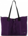 Kožené kabelka shopper bag Vittoria Gotti fialová V3076