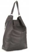 Kožené kabelka shopper bag Vera Pelle šedá 3292