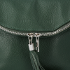 Kožené kabelka univerzálna Vera Pelle fľašková zelená E9