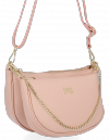 Kožené kabelka listonoška Vittoria Gotti púdrová ružová B26