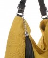 Kožené kabelka shopper bag Genuine Leather žltá G100