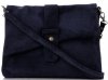 Kožené kabelka listonoška Vittoria Gotti tmavo modrá V2003