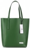 Kožené kabelka shopper bag Vittoria Gotti zelená V3121