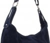 Kožené kabelka spoločenská Genuine Leather tmavo modrá 802