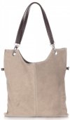 Kožené kabelka listonoška Genuine Leather béžová 517