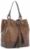 Kožené kabelka shopper bag Vittoria Gotti zemitá V344