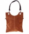 Kožené kabelka listonoška Genuine Leather 222 ryšavá