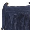 Kožené kabelka listonoška Genuine Leather tmavo modrá 223