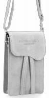 Kožené kabelka univerzálna Vittoria Gotti svetlo šedá V6256C