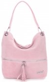 Kožené kabelka shopper bag Vittoria Gotti púdrová ružová V3821