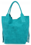 Dámska kabelka shopper bag Vittoria Gotti tyrkysová VPOS9