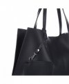 Kožené kabelka shopper bag Vittoria Gotti čierna V8