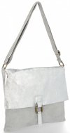 Kožené kabelka listonoška Genuine Leather tmavo modrá 50723