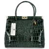 Kožené kabelka kufrík Vittoria Gotti fľašková zelená V9113