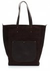 Kožené kabelka univerzálna Genuine Leather čokoládová 808036