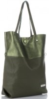 Kožené kabelka shopper bag Vittoria Gotti zelená V6538