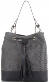 Kožené kabelka shopper bag Vittoria Gotti šedá V344