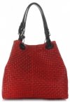 Kožené kabelka shopper bag Vittoria Gotti červená V80047