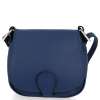 Kožené kabelka listonoška Vittoria Gotti tmavo modrá V2468