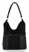 Kožené kabelka shopper bag Roberto Ricci čierna 19141