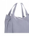 Kožené kabelka shopper bag Vittoria Gotti svetlo šedá V2