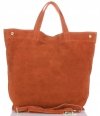 Kožené kabelka shopper bag Vera Pelle oranžová A19
