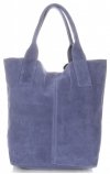 Kožené kabelka shopper bag Vittoria Gotti indigo V5190