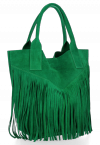 Dámska kabelka shopper bag Vittoria Gotti dračia zelená VPOS9