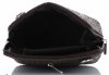 Kožené kabelka listonoška Genuine Leather čokoládová A7