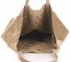 Kožené kabelka shopper bag Vera Pelle tmavo béžová 601