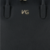 Kožené kabelka kufrík Vittoria Gotti čierna V2392