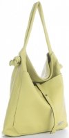 Kožené kabelka shopper bag Vittoria Gotti limetková V5701
